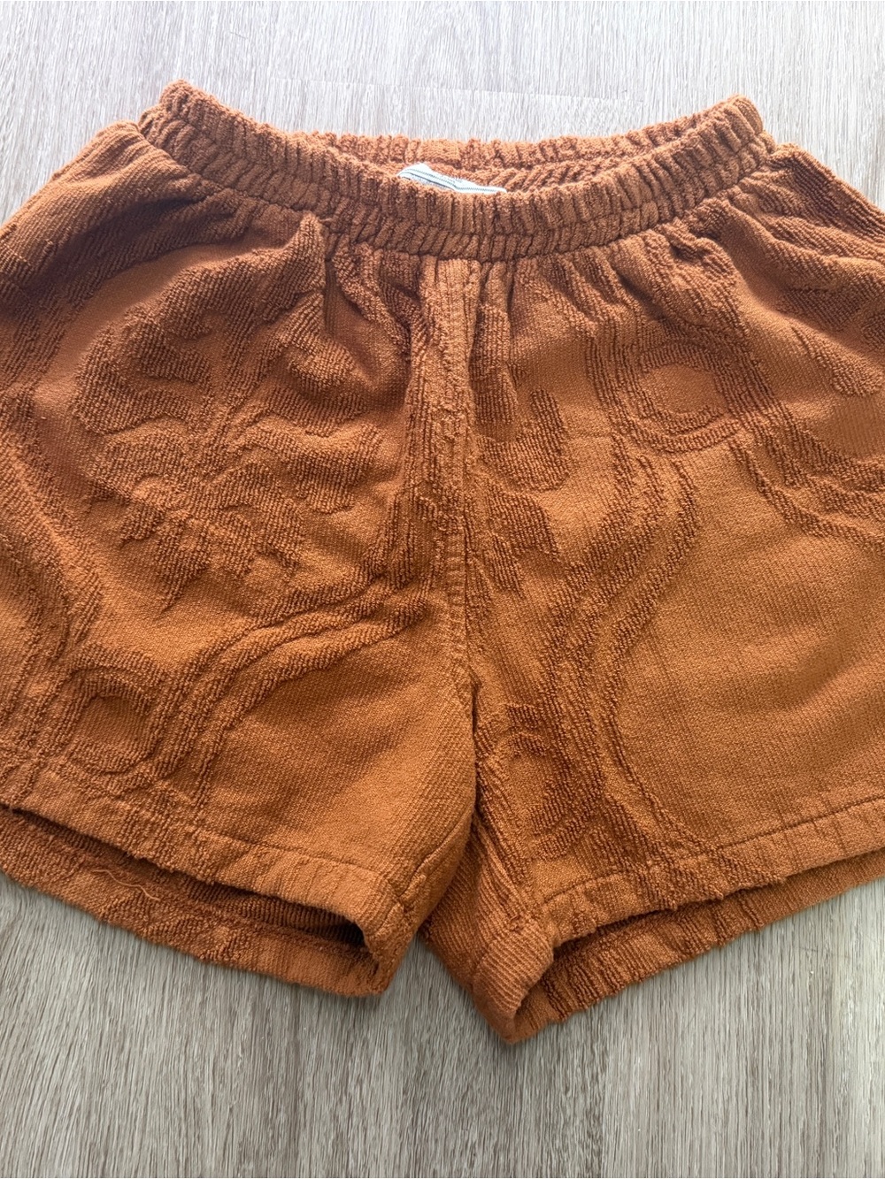 Brand New Rust Color Terry Cloth Shorts Size S